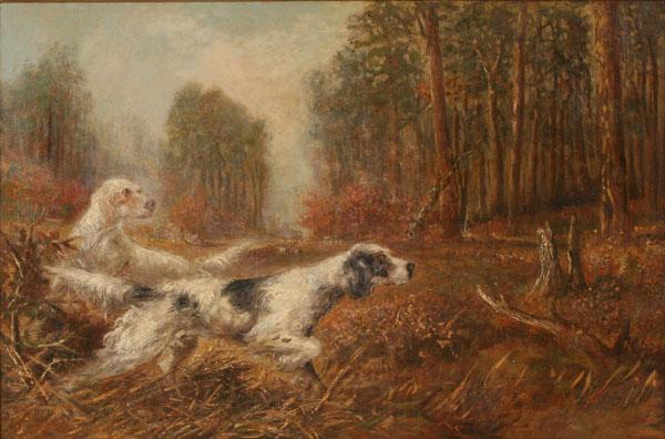 unknow artist Oil painting of hunting dogs by Verner Moore White. Spain oil painting art